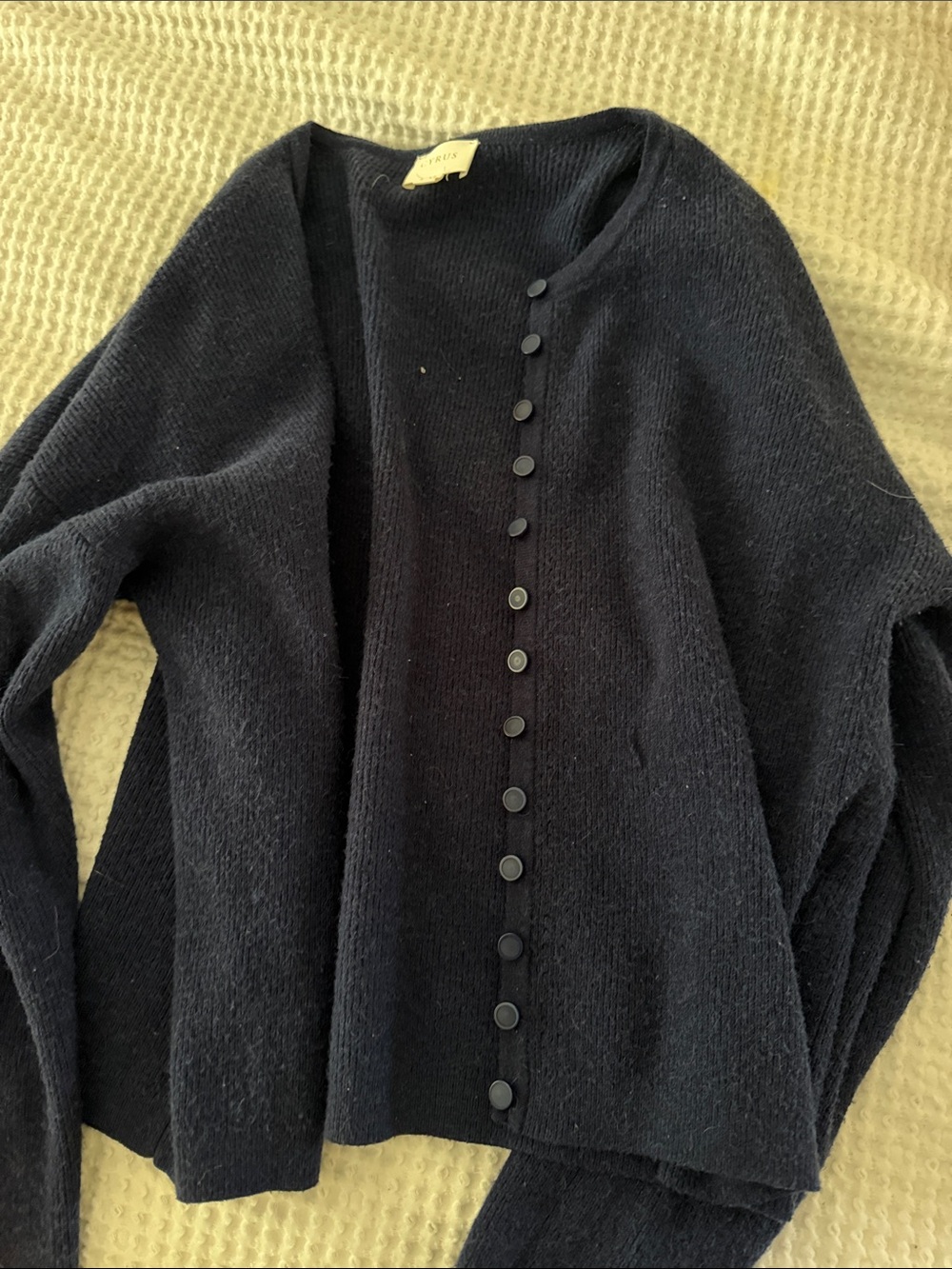 Cyrus Black Button-Up Women's Cardigan